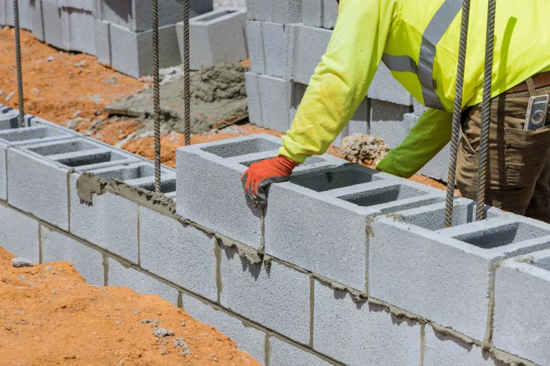 Cinder Blocks Installation detail