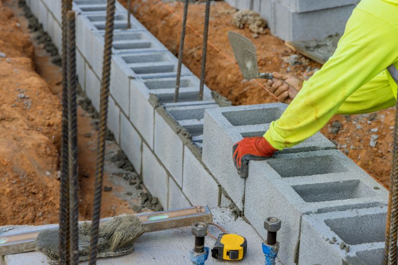 Concrete Blocks Installation detail